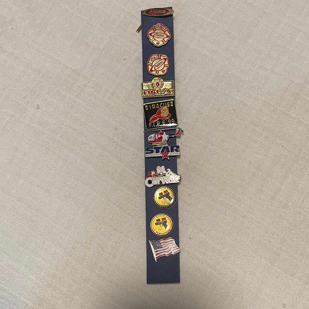 Fire, car and gun related Collectible Enamel Pins and tie pin